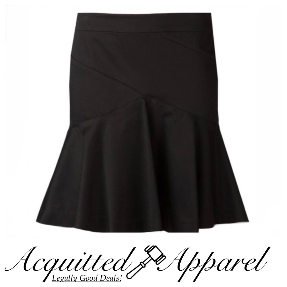 NWT Derek Lam 10 Crosby Fit and Flare Black Skirt NWT
